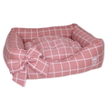 Cama Retangular Pata Chic Grid - Rosa