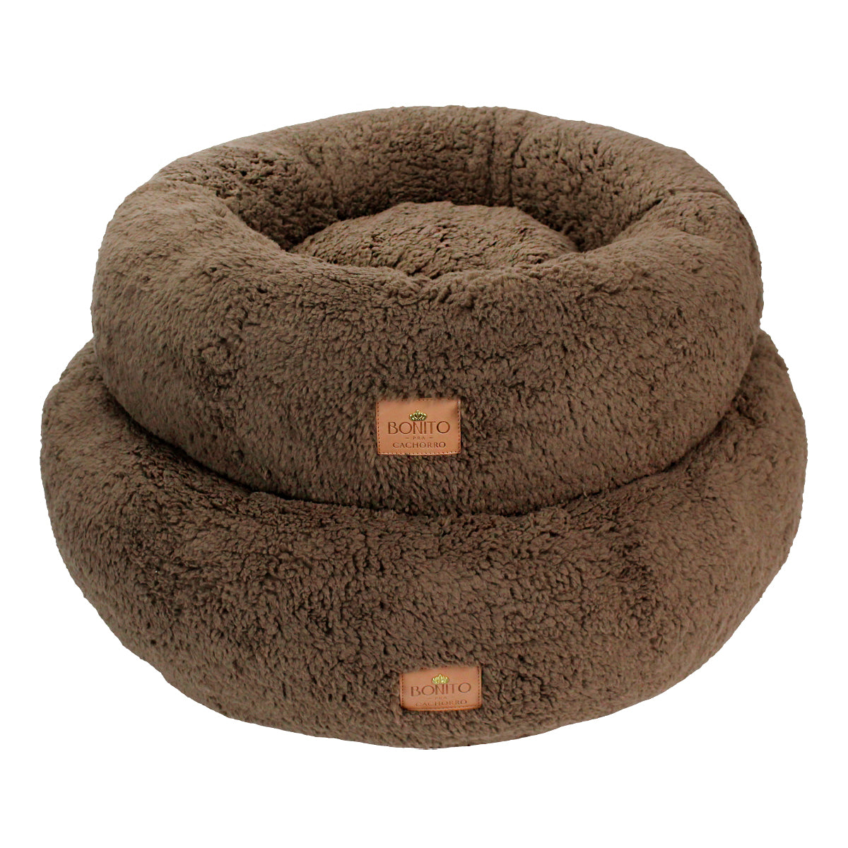 Cama Redonda Pelúcia Marrom