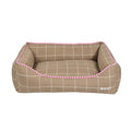 Cama Retangular Confort Xadrez Caqui