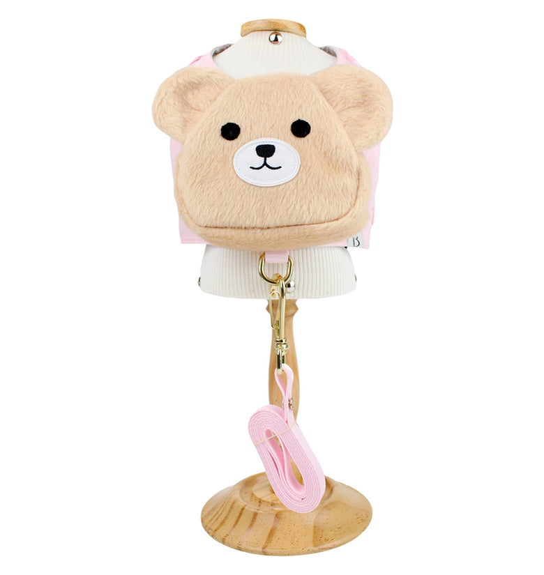 Colete Mochila Ursinho Rosa