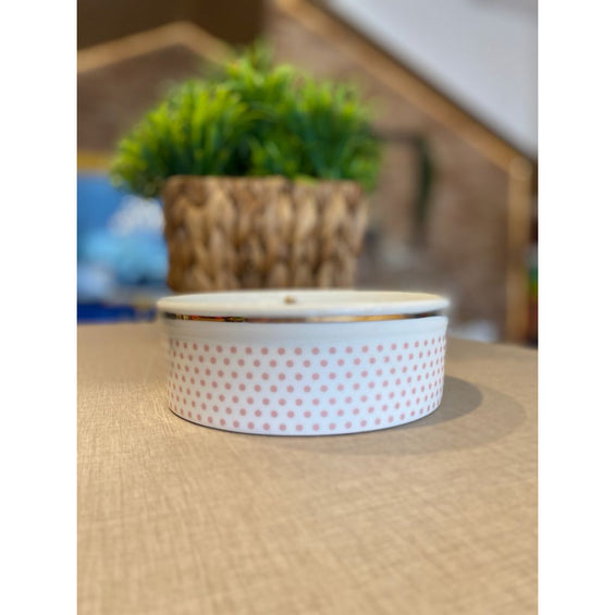 Comedouro porcelana petit poá