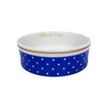 Comedouro Porcelana Poá Azul - 600ml