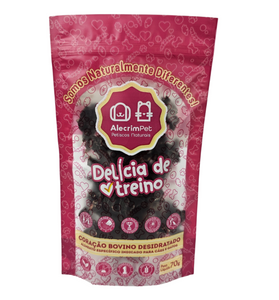 Petisco Natural para Cães e Gatos - Delícia de Treino (Coração Bovino Desidratado)