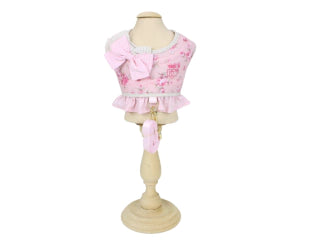 COLETE PEITORAL E GUIA PATA CHIC DOCE FLOR