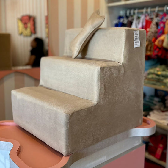 Escada para Pet em Tecido Suede