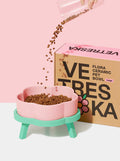 Comedouro/Bebedouro Flora Ceramica Pet Bowl M