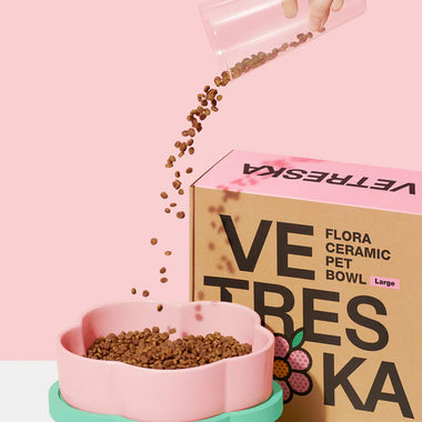 Comedouro/Bebedouro Flora Ceramica Pet Bowl M