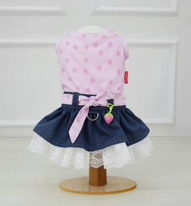 Vestido Jeans Morango