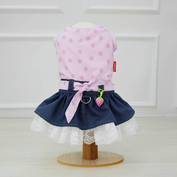 Vestido Jeans Morango