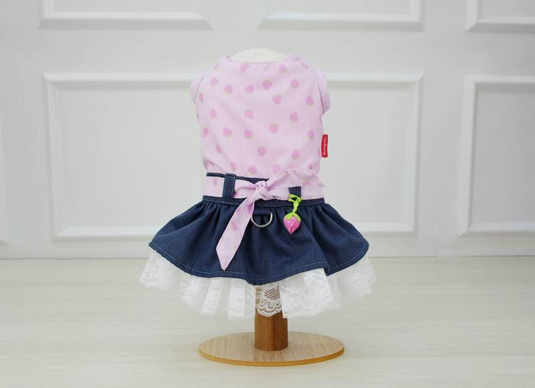 Vestido Jeans Morango