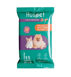 Lenço Umedecido To Go Huspet 15 Unidades 20x15 Cm