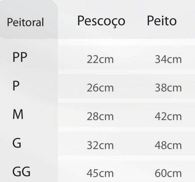 Peitoral Colete Pied