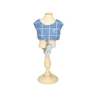 COLETE PEITORAL E GUIA PATA CHIC GRID - AZUL