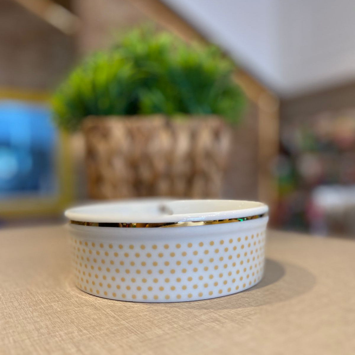 Comedouro porcelana petit poá