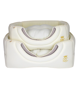 Toca Retangular Tecido Pata Chic - Poá Bege