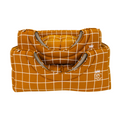 Toca Retangular em Tecido Pata Chic Grid - Ocre