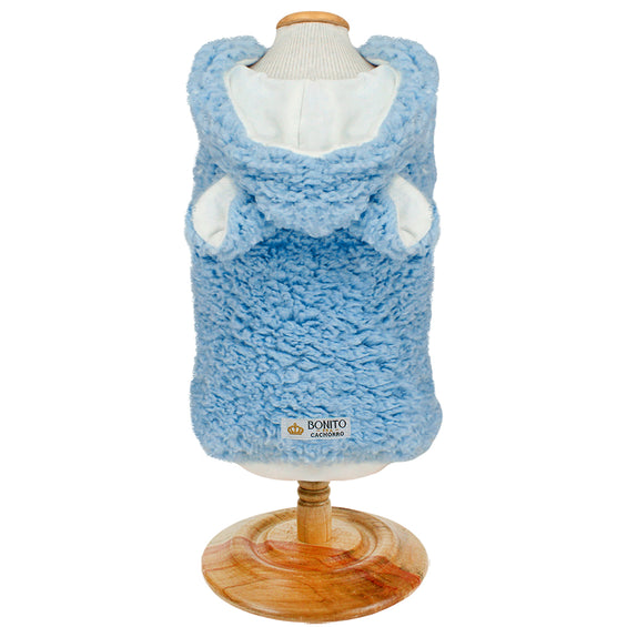 Casaco Pelúcia Urso Azul