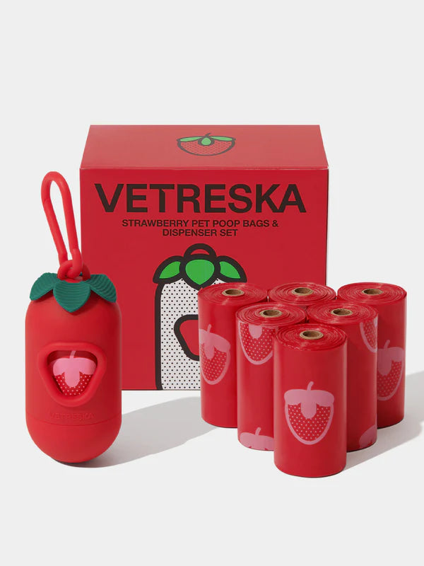 Conjunto Cata Caca Dispenser e Sacos (1 dispenser + 7 rolos) Vetreska