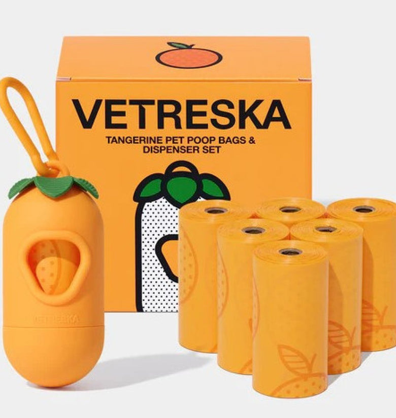 Conjunto Cata Caca Dispenser e Sacos (1 dispenser + 7 rolos) Vetreska