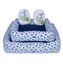 Cama Retangular Basic - Microfibra / Tricoline - Fruit Juice Kiwi / Azul Woof P