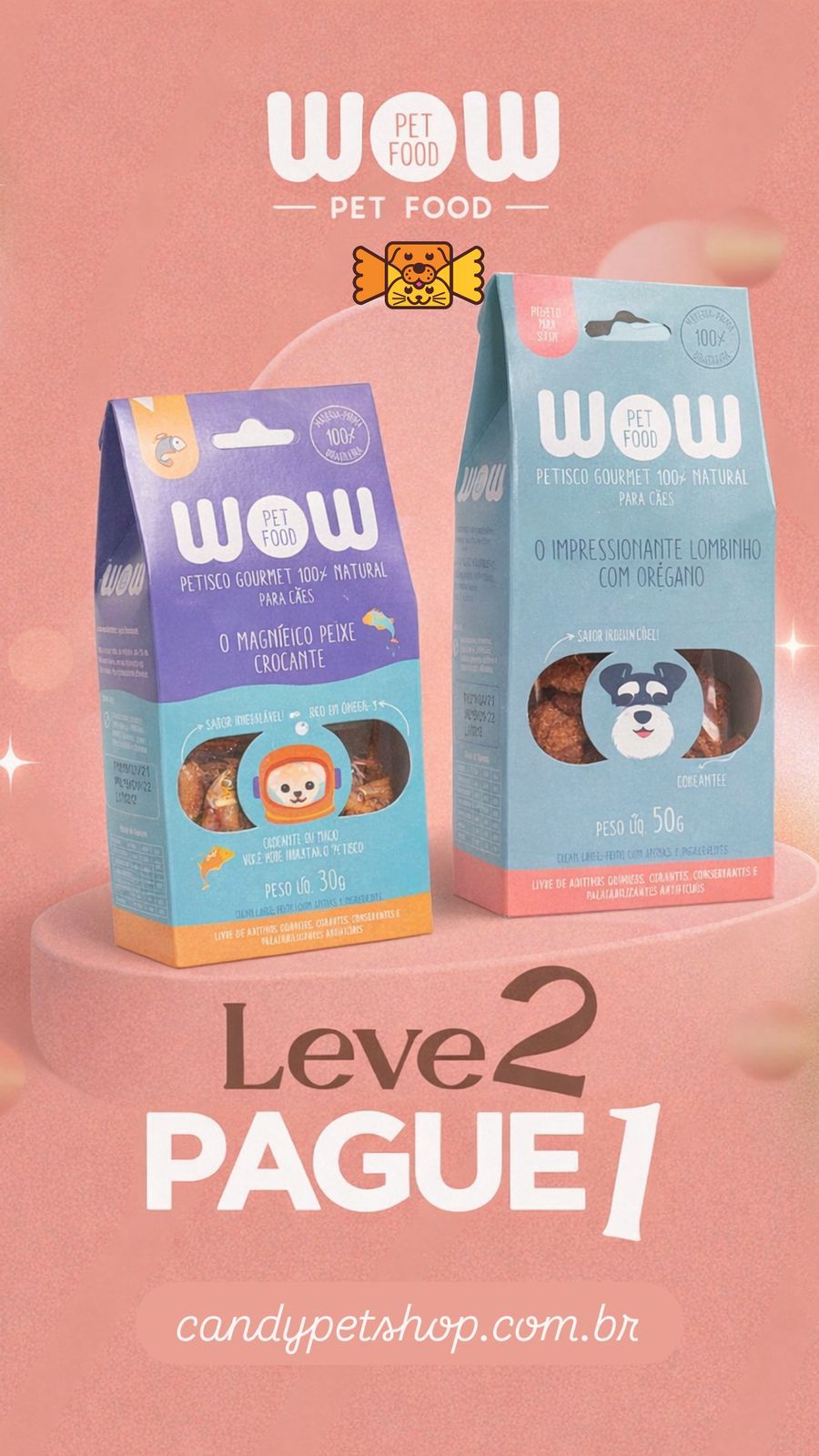 Petisco Gourmet WOW para Cães