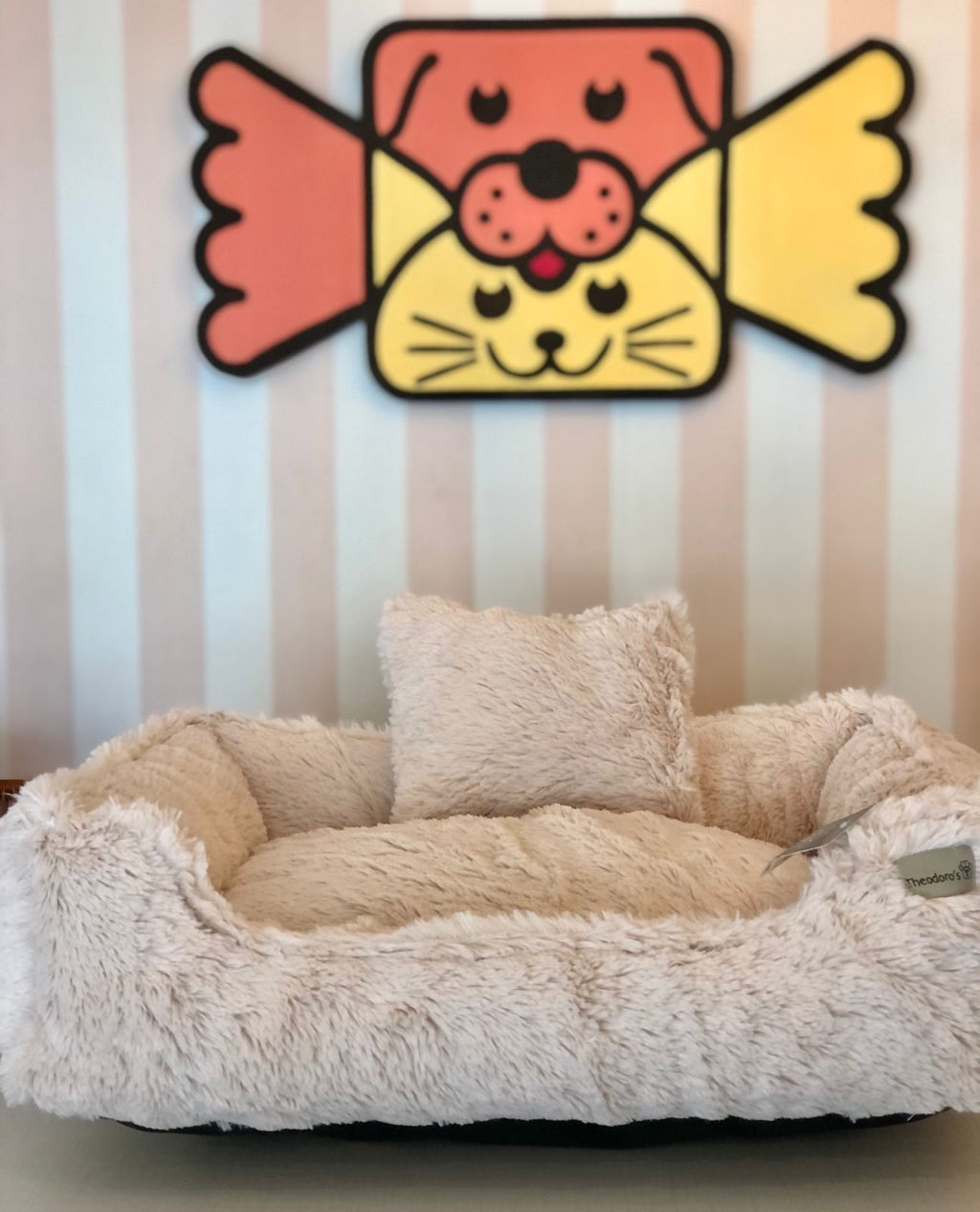 Cama Theodoros Nuven Retangular bege
