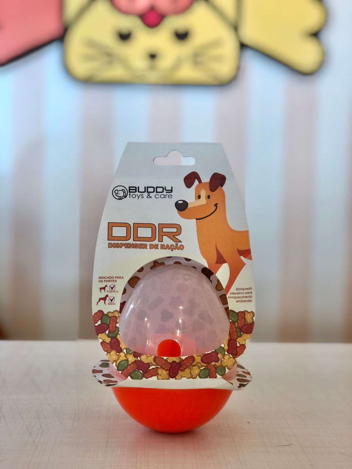 Brinquedo Interativo P/Cães Dispenser De Ração Buddy Toys