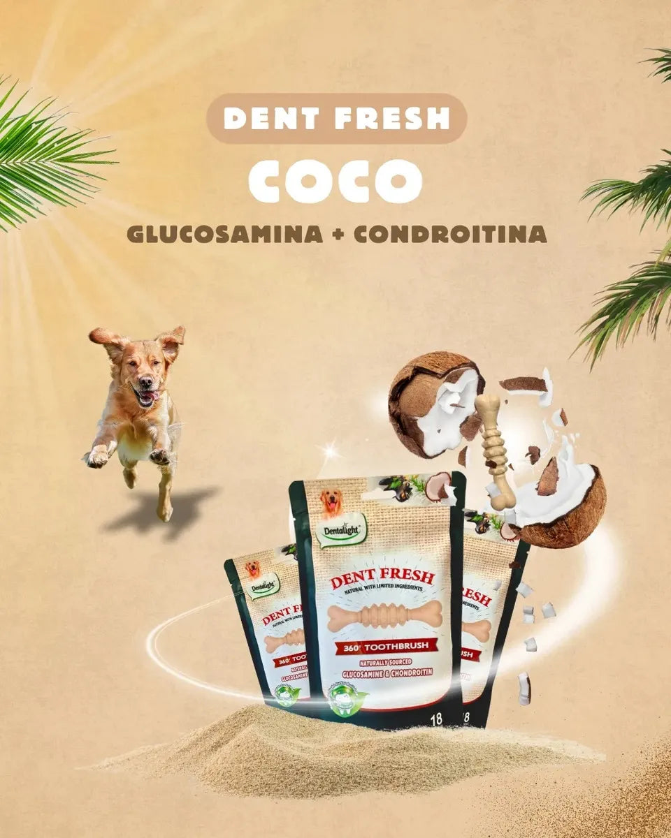 Petisco P/ Cães Dentalight Dent Fresh Escova 360 Articulação