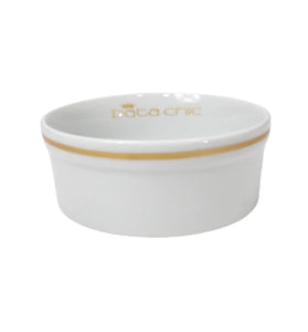 COMEDOURO PORCELANA PATA CHIC - 600ML BRANCO