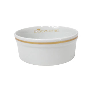 COMEDOURO PORCELANA PATA CHIC - 600ML BRANCO