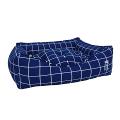 Cama Retangular Pata Chic Grid - Marinho