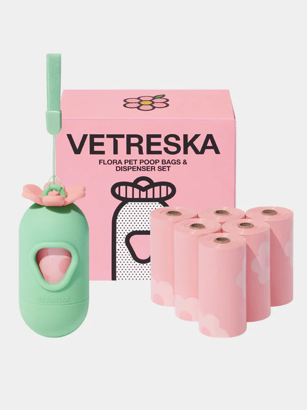 Conjunto Cata Caca Dispenser e Sacos (1 dispenser + 7 rolos) Vetreska