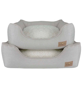 Cama Elegance Linen Bege Tamanho: G