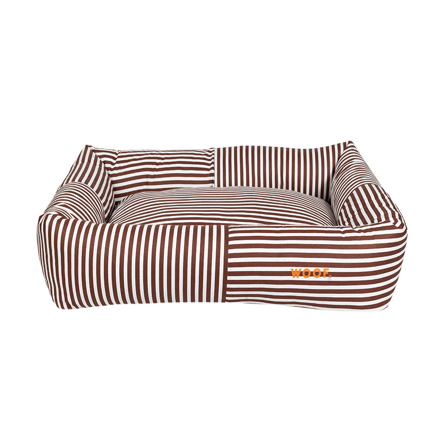 Cama Retangular Básica Listrado Marrom