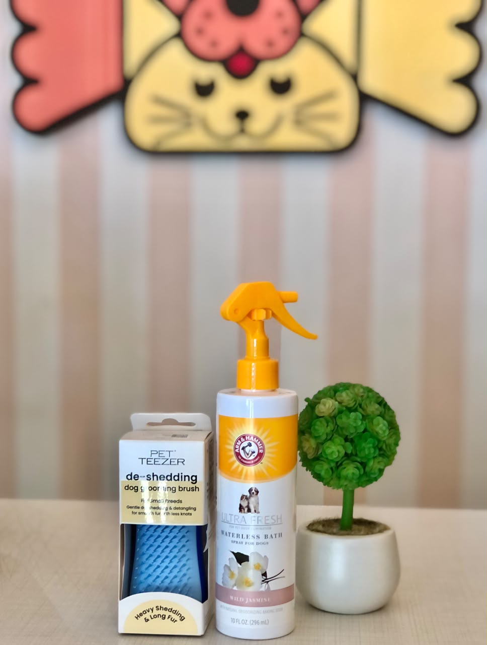 Kit Escova Pet Teezer + Banho a Seco Arm & Hammer