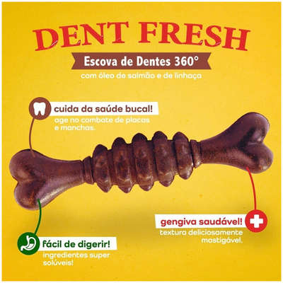 Petisco Dentalight Dent Fresh 360 Óleos de Salmão e Linhaça para Cães