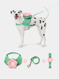 Vetreska-Conjunto Flora Pet com Mochila, Coleira e Guia 3 em 1