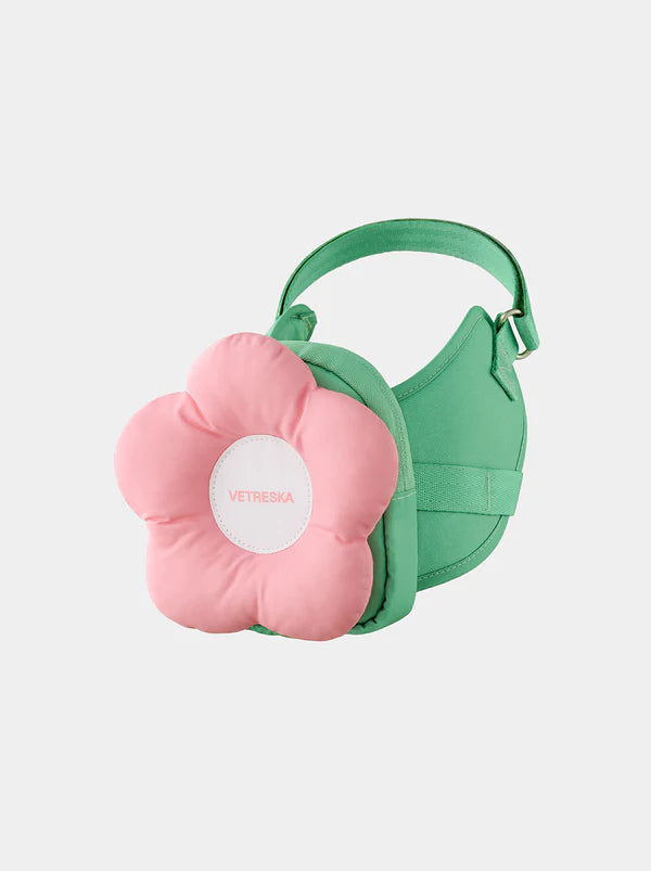 Vetreska-Conjunto Flora Pet com Mochila, Coleira e Guia 3 em 1