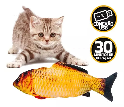 Pet Cat Brinquedo Elétrico  Dourado