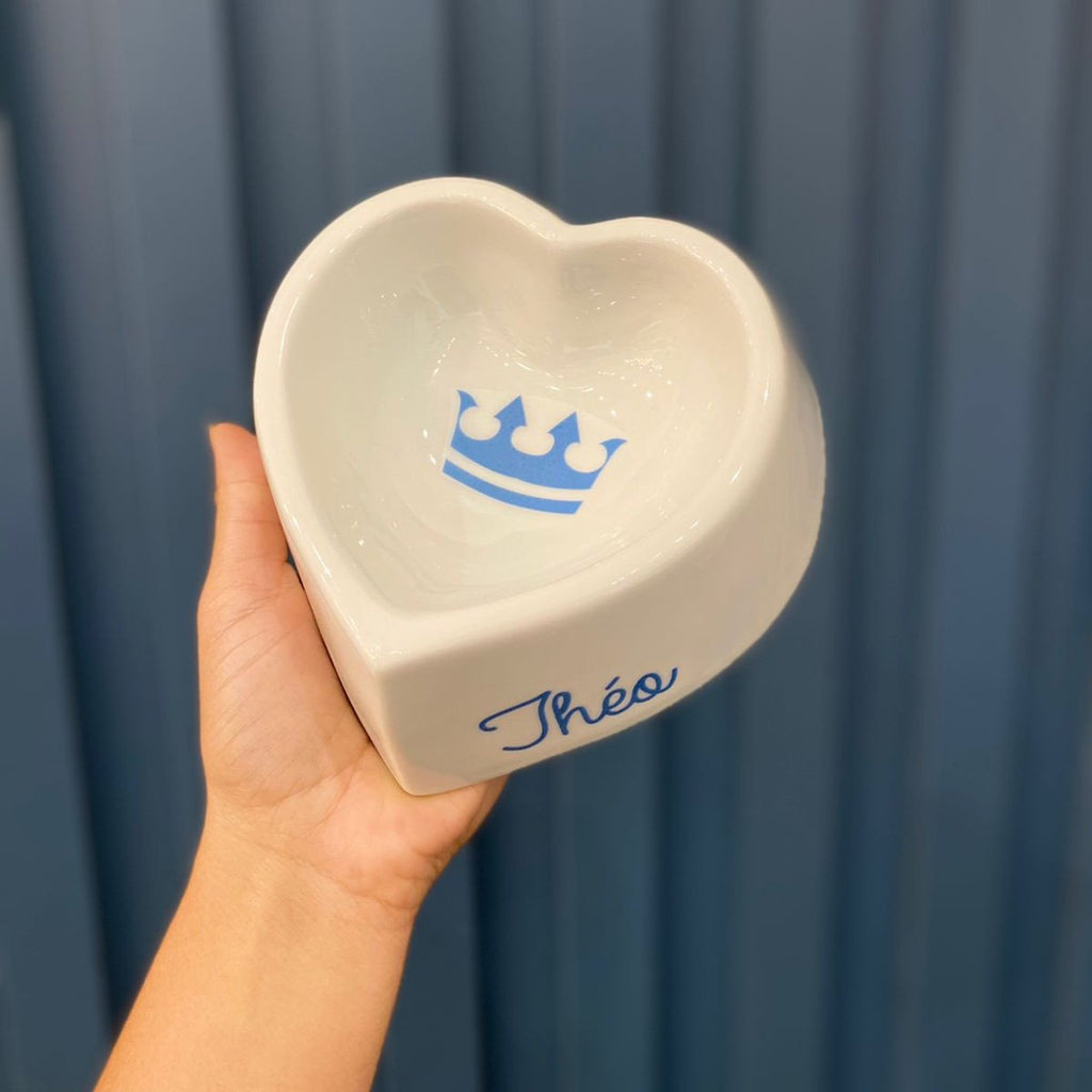Comedouro Coração de Porcelana