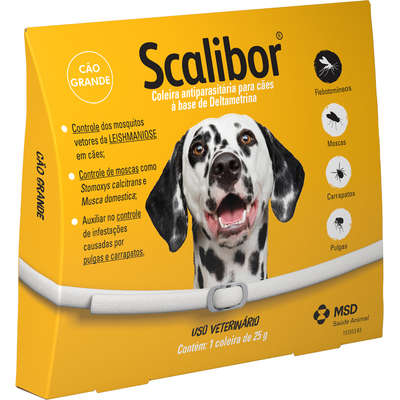 Kit Proteção + Sabor: Coleira Scalibor MSD 48cm + Petisco Wow Gourmet