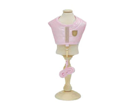 COLETE PEITORAL E GUIA PATA CHIC STRASS - ROSA