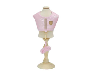 COLETE PEITORAL E GUIA PATA CHIC STRASS - ROSA