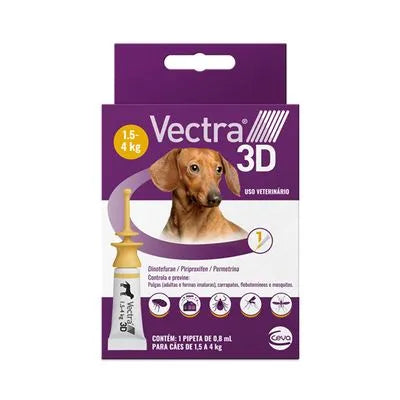 Vectra 3D Cães, Pulgas e Carrapatos - 1 pipeta